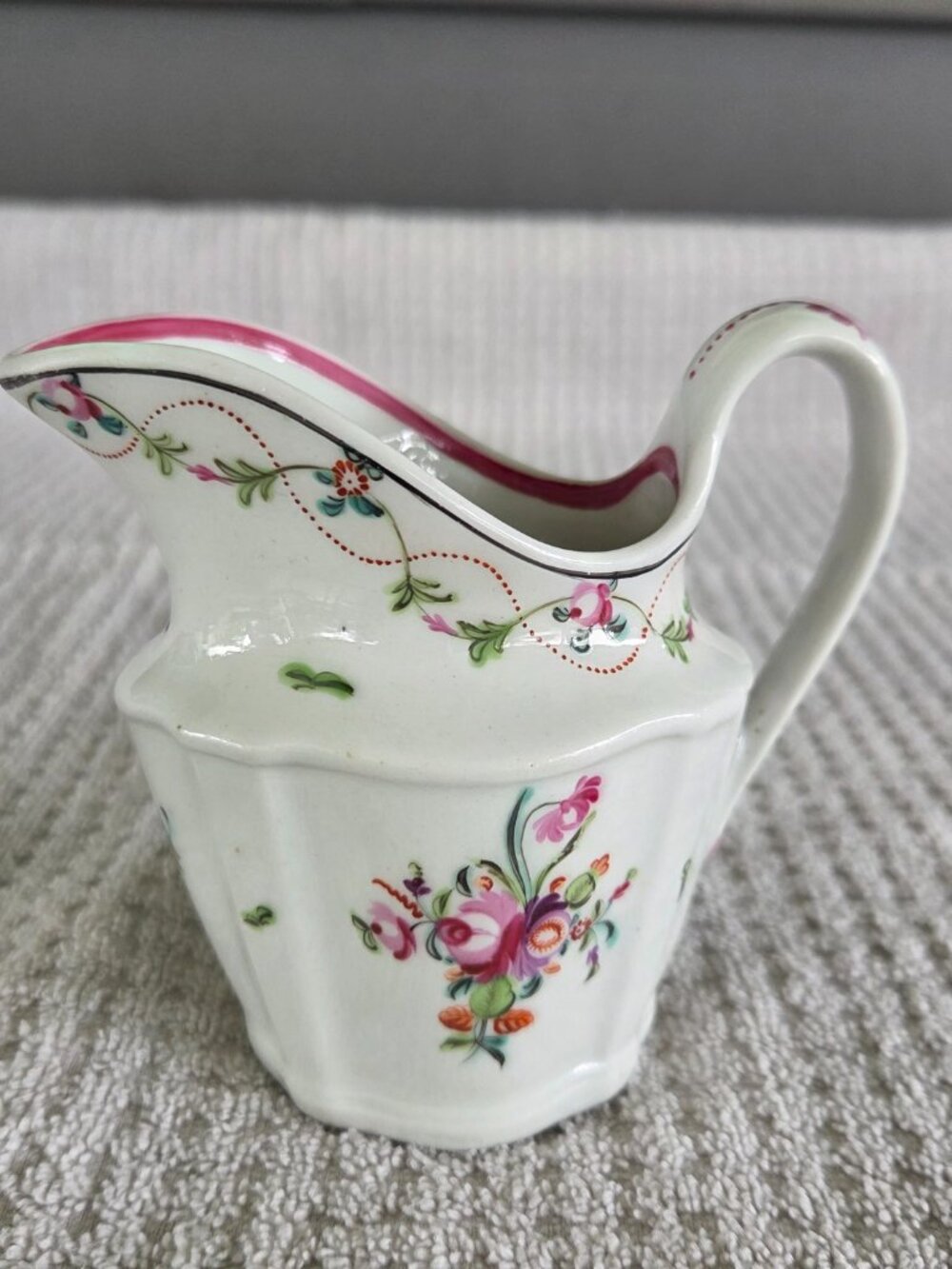 New Hall Porcelain Helmet Cream Jug Vintage